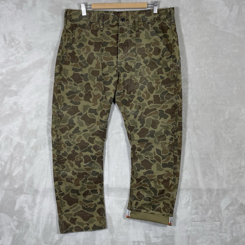 Polo Ralph Lauren Hi Tech Camo Double Knee Pants Mens 36x28 Reflective Military